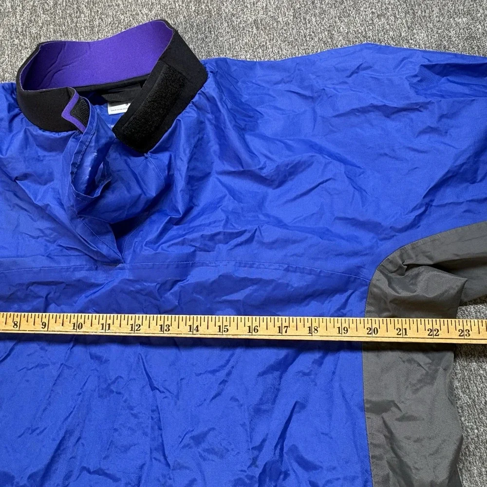 NRS Rio Jacket Mens Small Blue Pullover Waterproof Kayak Canoe Paddling Dry Top